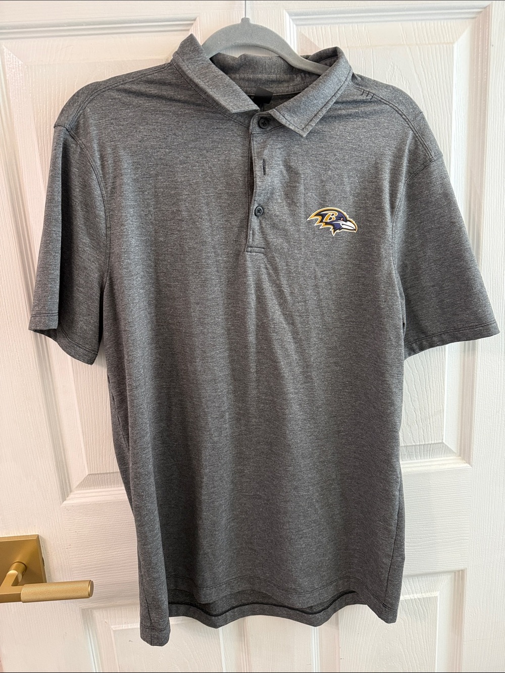 lululemon athletica Men’s Heather Gray Baltimore Ravens Polo